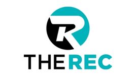 The Rec logo - White R in circle half black half turquoise with "The Rec" in black and turquoise