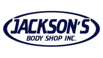 Jackson's Body Shop, Inc. Logo - dark blue lettering all caps - in oval