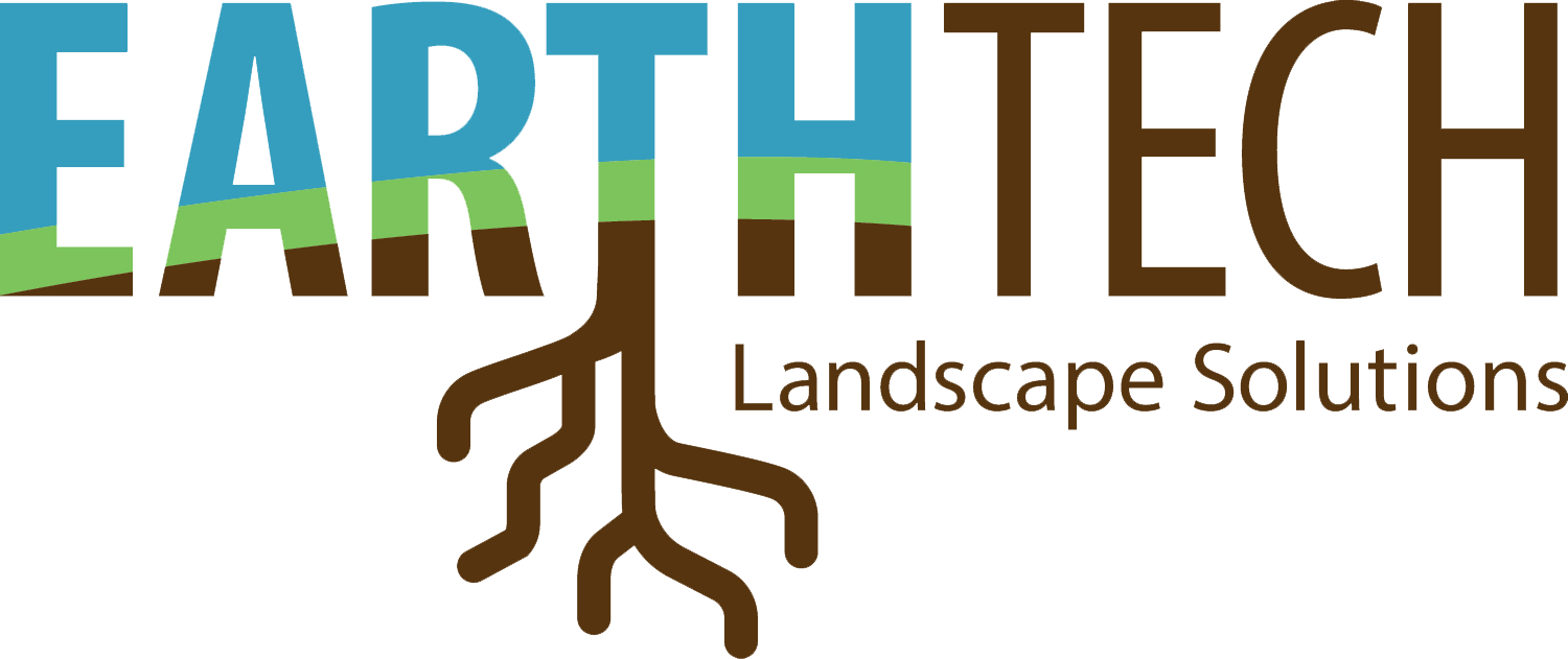 Earthtech Landscape Solutions Logo - sky blue, green and browns