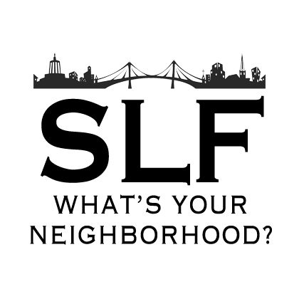 Salem Leadership Foundation Logo - image of bridge connecting cityscapes SLF and "What's Your Neighborhood?"