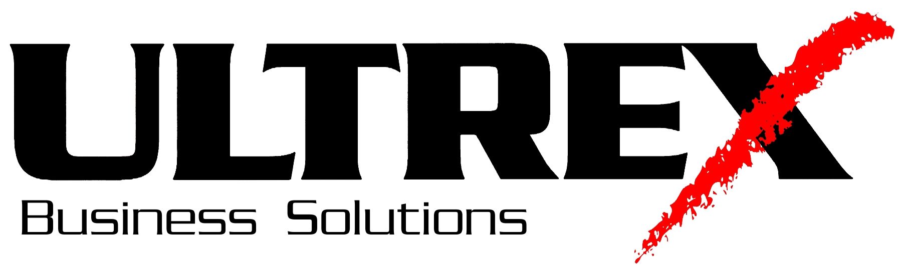 Ultrex business Solutions Logo - black and red