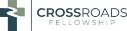 Crossroads Fellowship Logo - Dark / sage green cross with river<br />
