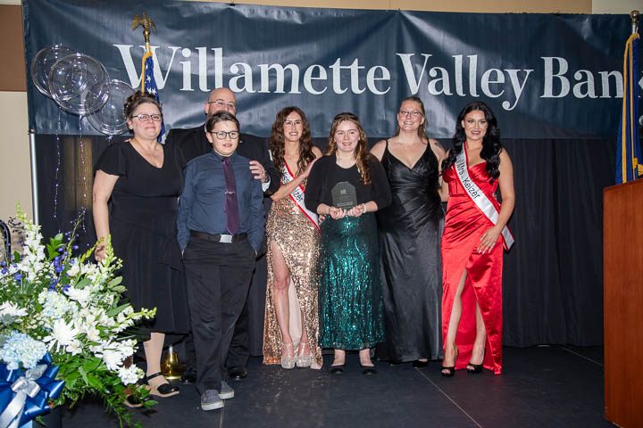 Keizer's 2023 Future First Citizen Award - Baylee Lawyer, McNary HS with her family and Miss Keizer & Mrs. Keizer