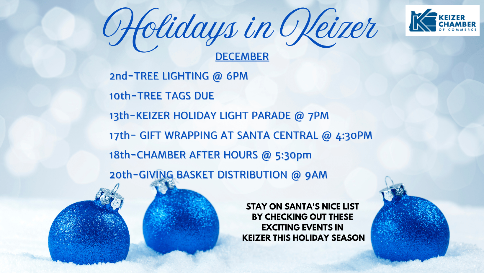 Holidays in Keizer 2025