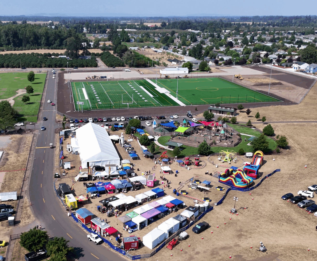 viewwithhorizon08-10-24 Aerial image of KeizerFest