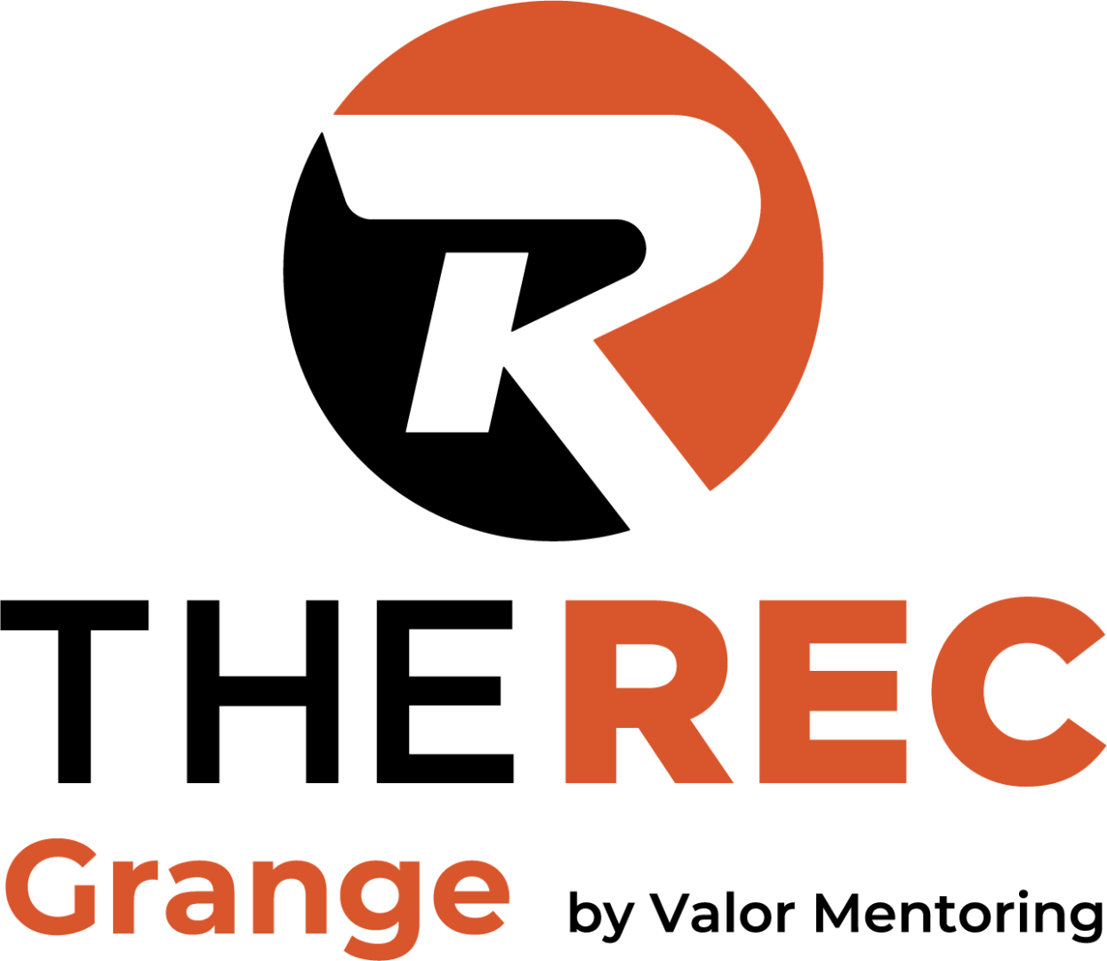 The REC Grange black vertical Leupitz Contractors INC Logo