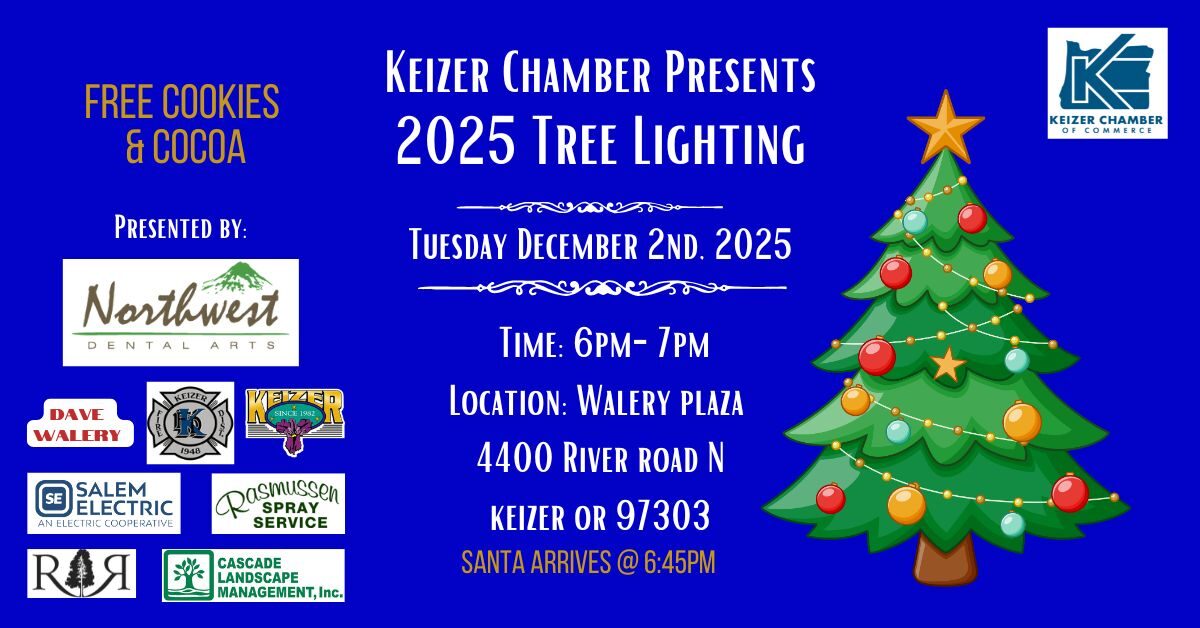 Tree Lighting 2025 (1) Keizer Chamber Tree Lighting w/ City of Keizer and Keizer Fire Department
